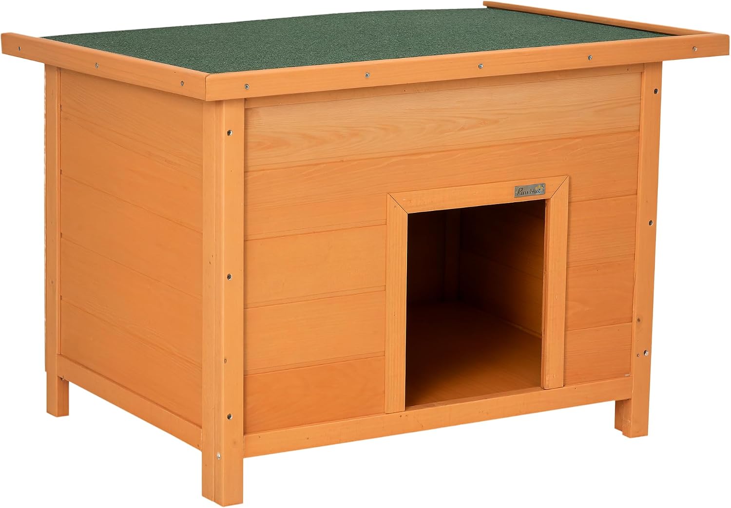 PawHut Niche pour Chien Chat en Bois sur Pied 85 x 58 x 58 cm Marron Vert | Chen